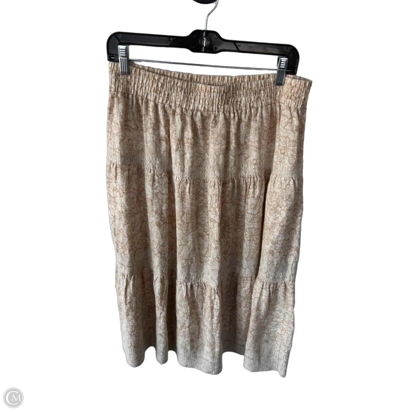 Skirt Midi By Magaschoni In Tan & White, Size: L