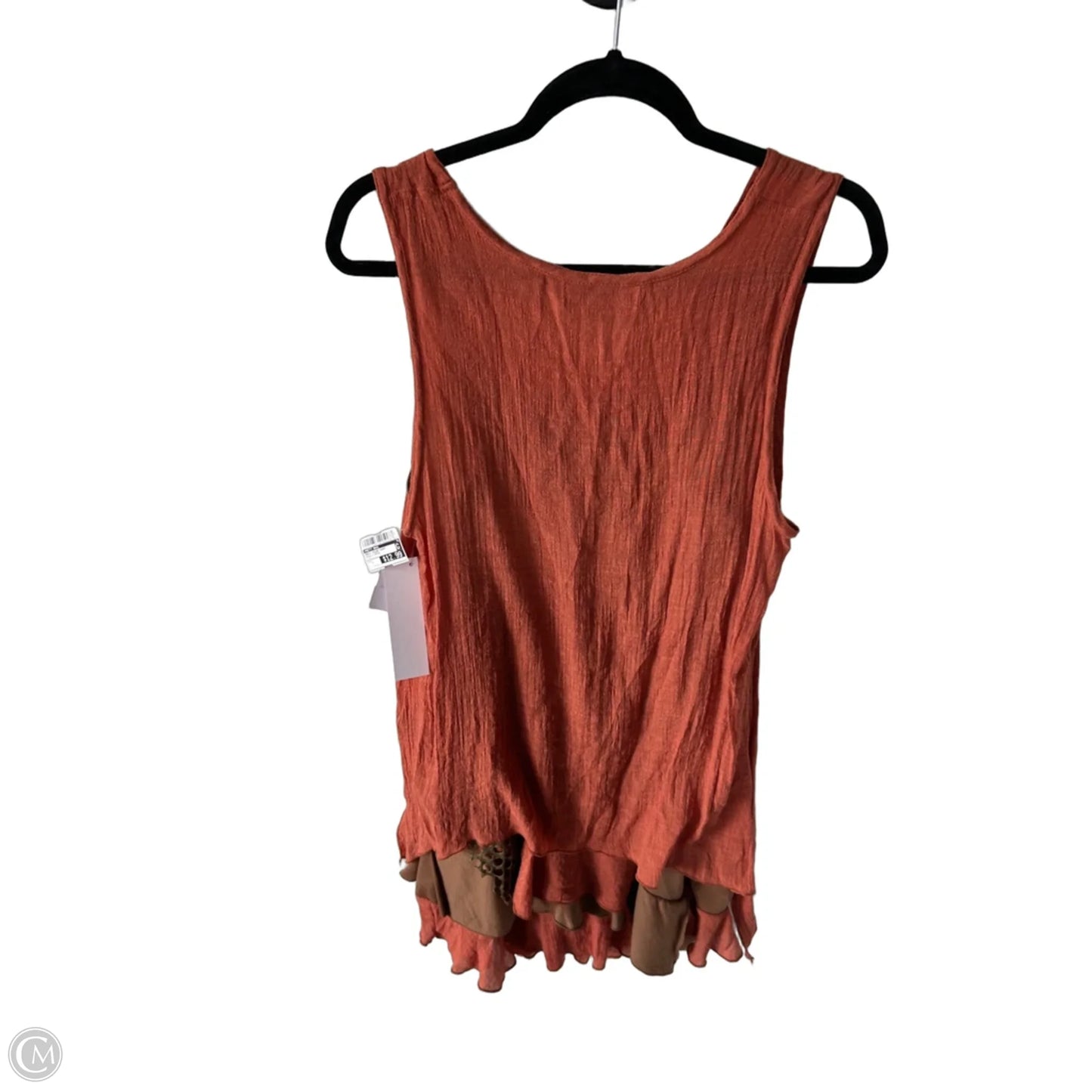 Dress Casual Short By Pretty Angel In Brown & Orange, Size: L