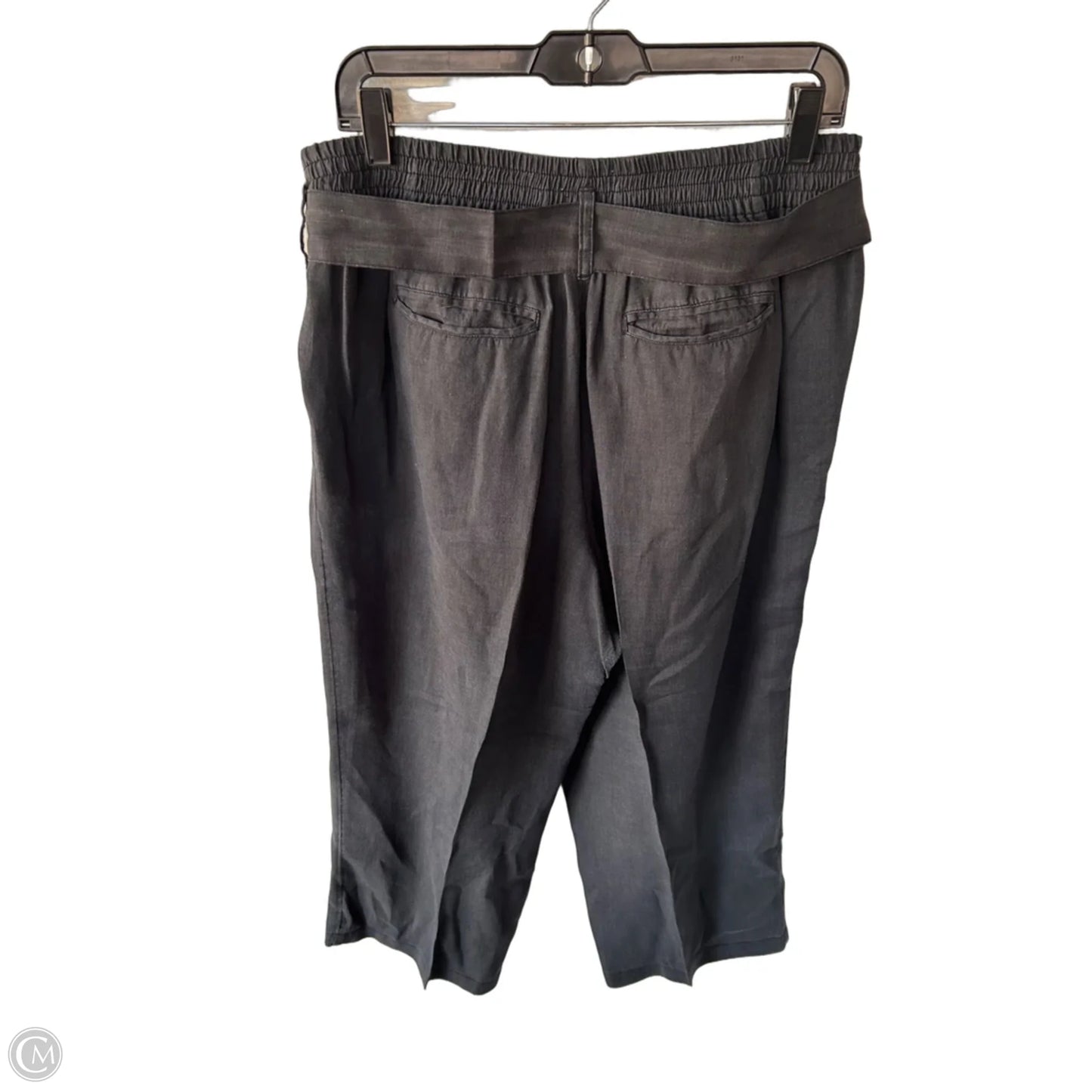 Pants Linen By Nicole Miller In Grey, Size: L