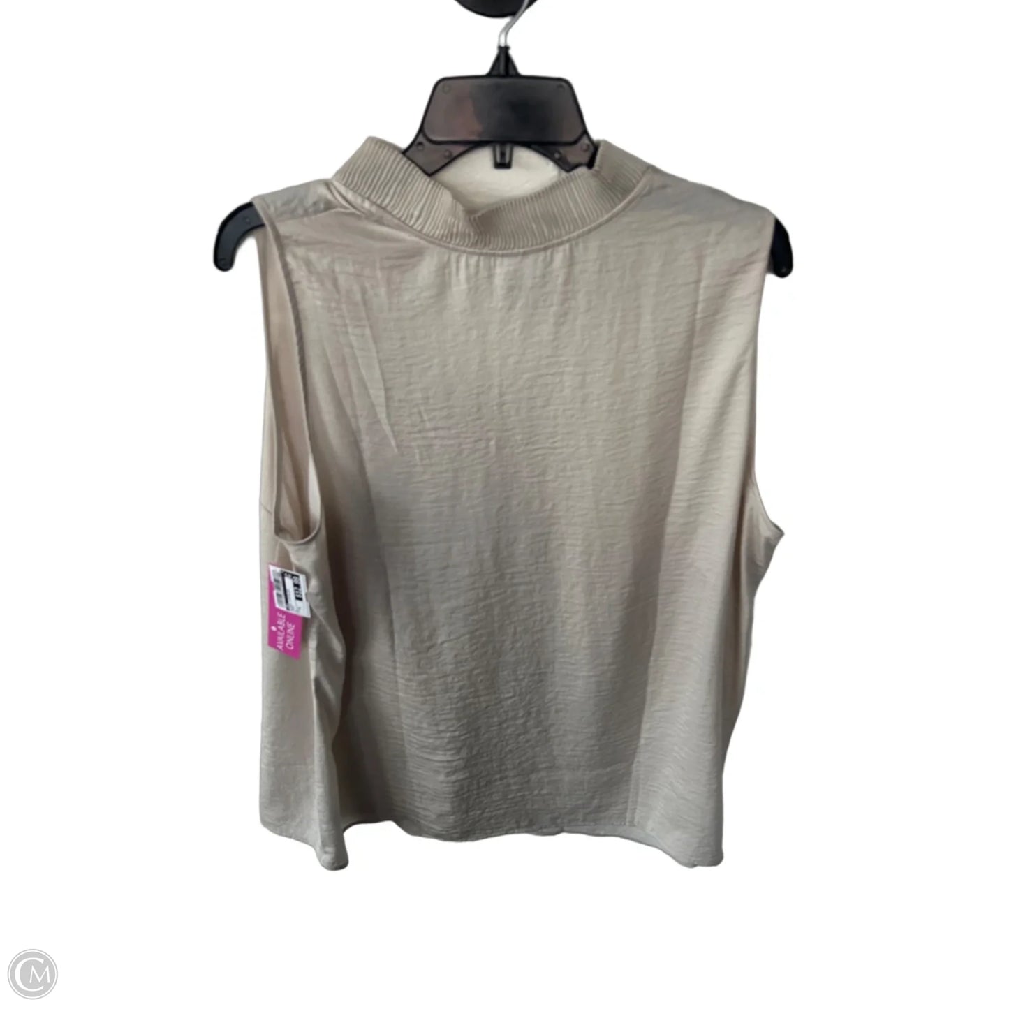 Blouse Sleeveless By Cabi In Cream, Size: Xl