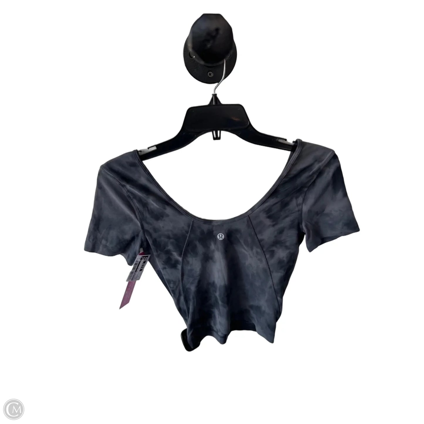 Athletic Top Short Sleeve By Lululemon In Grey, Size: 2