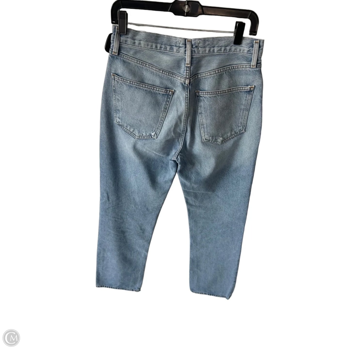 Jeans Straight By Agolde In Blue Denim, Size: 4