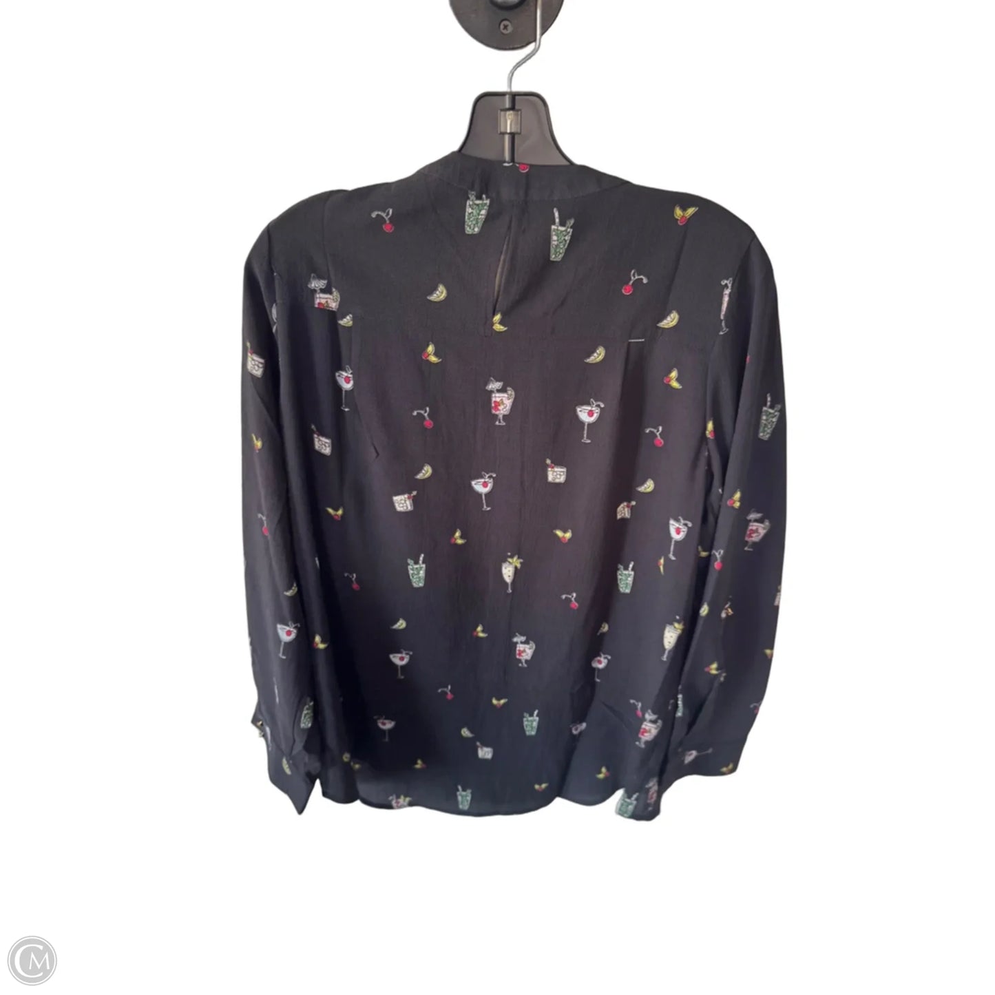 Tunic Long Sleeve By Davi & Dani In Black & Yellow, Size: M