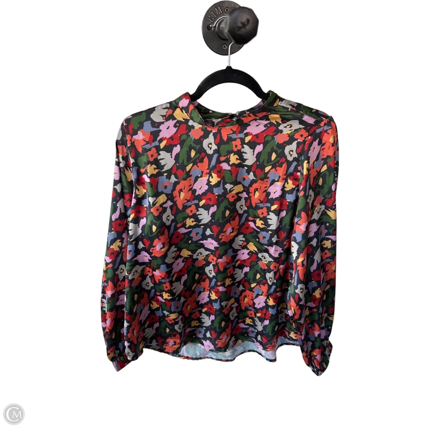 Blouse Long Sleeve By Clothes Mentor In Green & Orange, Size: L