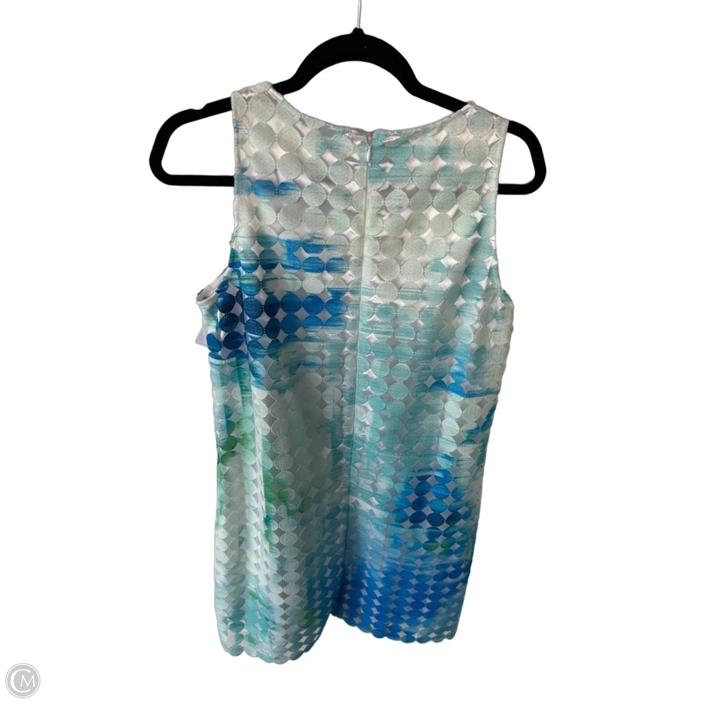 Dress Party Midi By Tahari By Arthur Levine In Blue & Green, Size: M