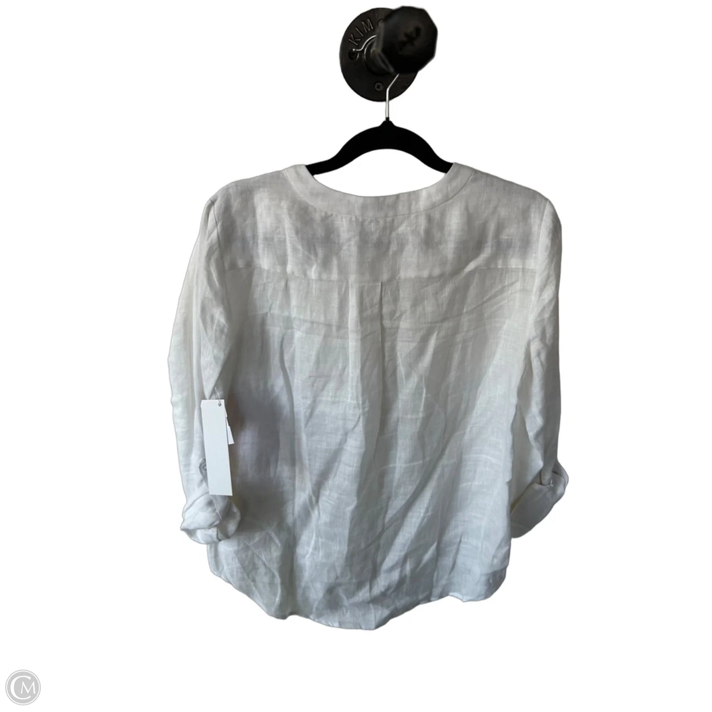 Blouse 3/4 Sleeve By Ann Taylor In White, Size: S