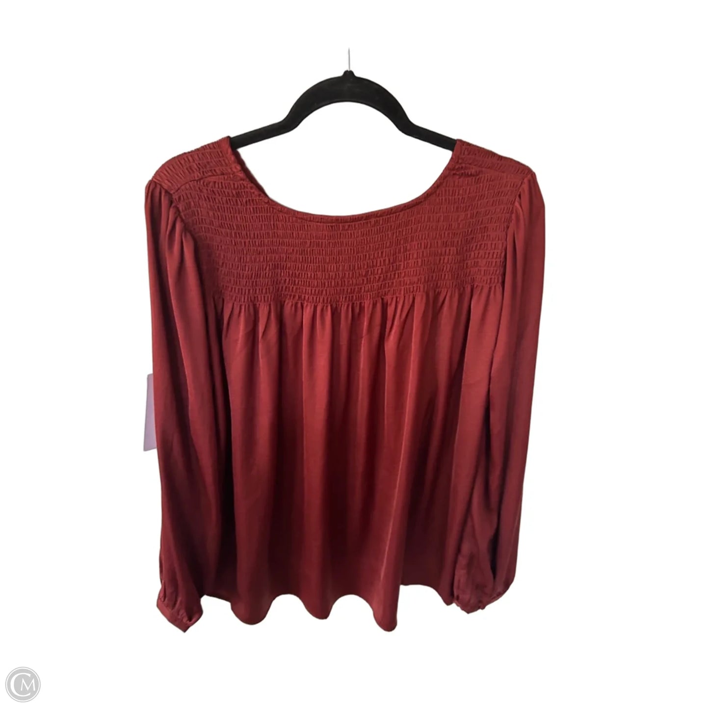 Blouse Long Sleeve By Doe & Rae In Orange, Size: Xl