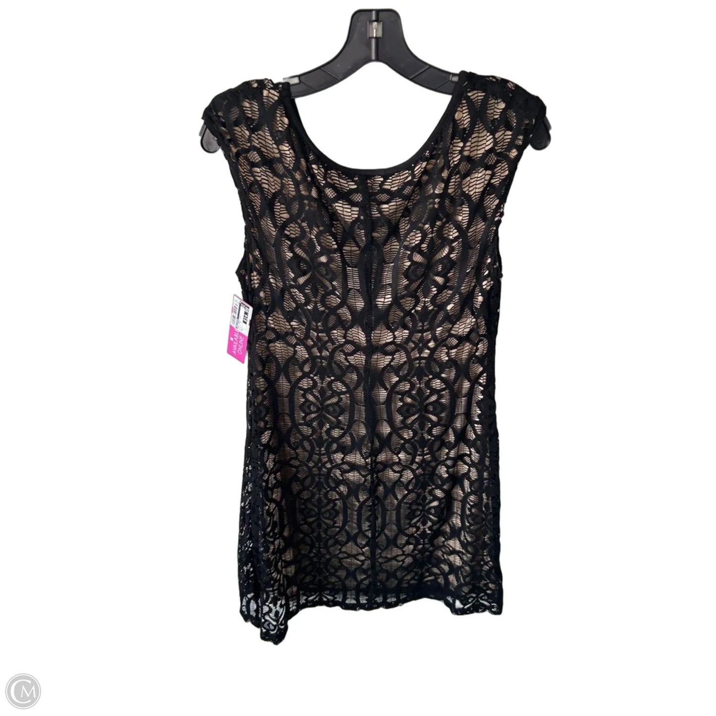 Dress Party Midi By Dressbarn In Black & Tan, Size: L