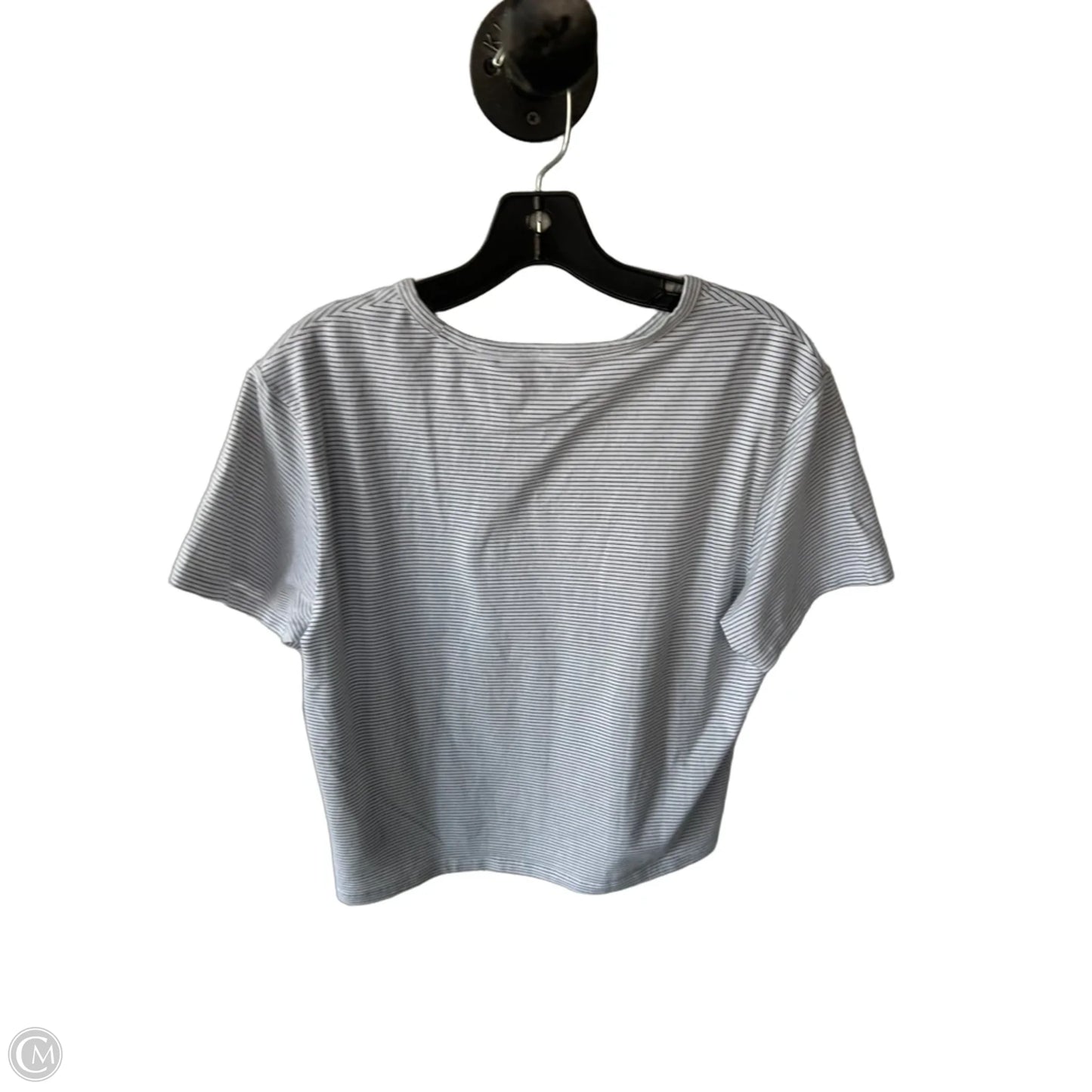 Top Short Sleeve By Athleta In Grey & White, Size: S