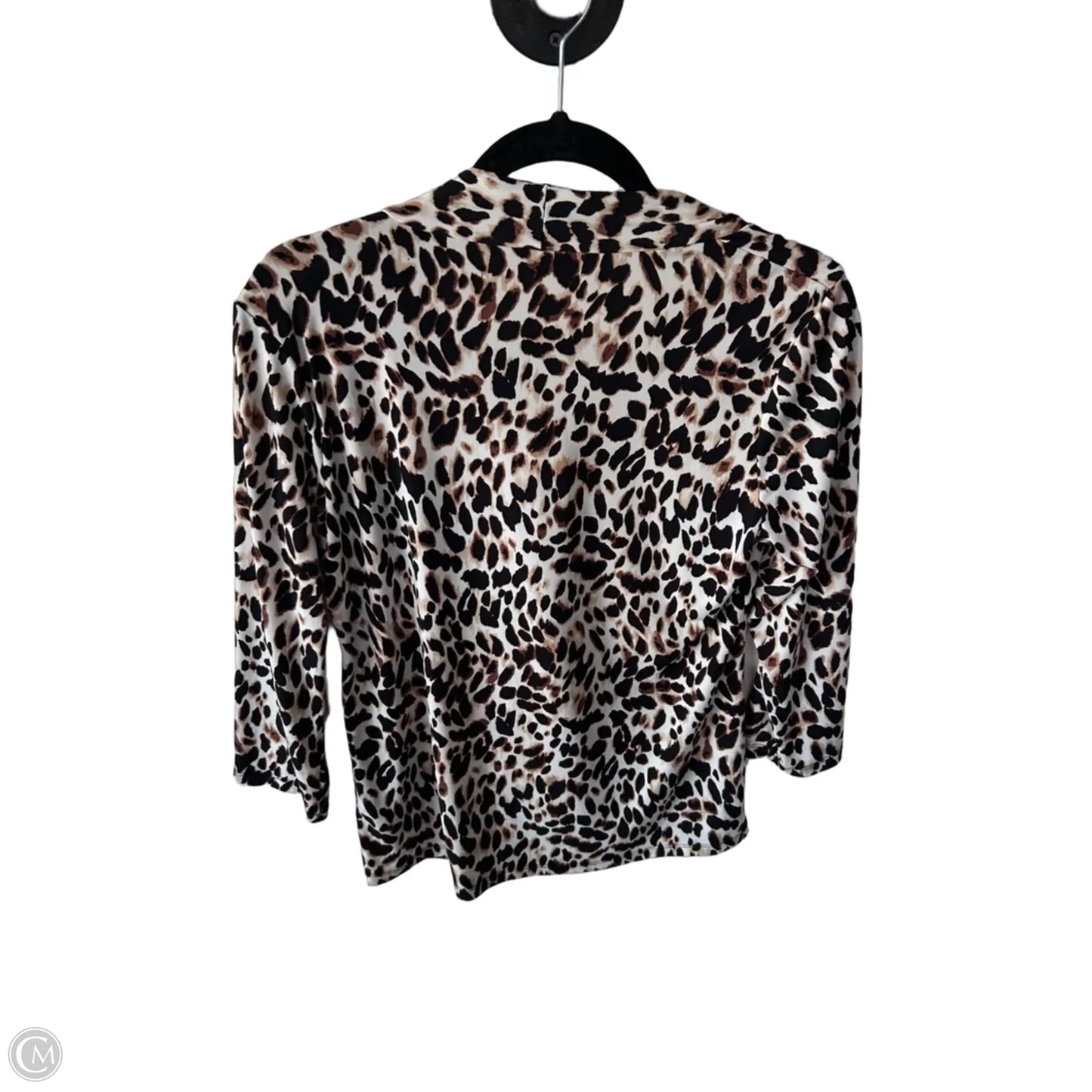 Blouse 3/4 Sleeve By Jones New York In Animal Print, Size: M