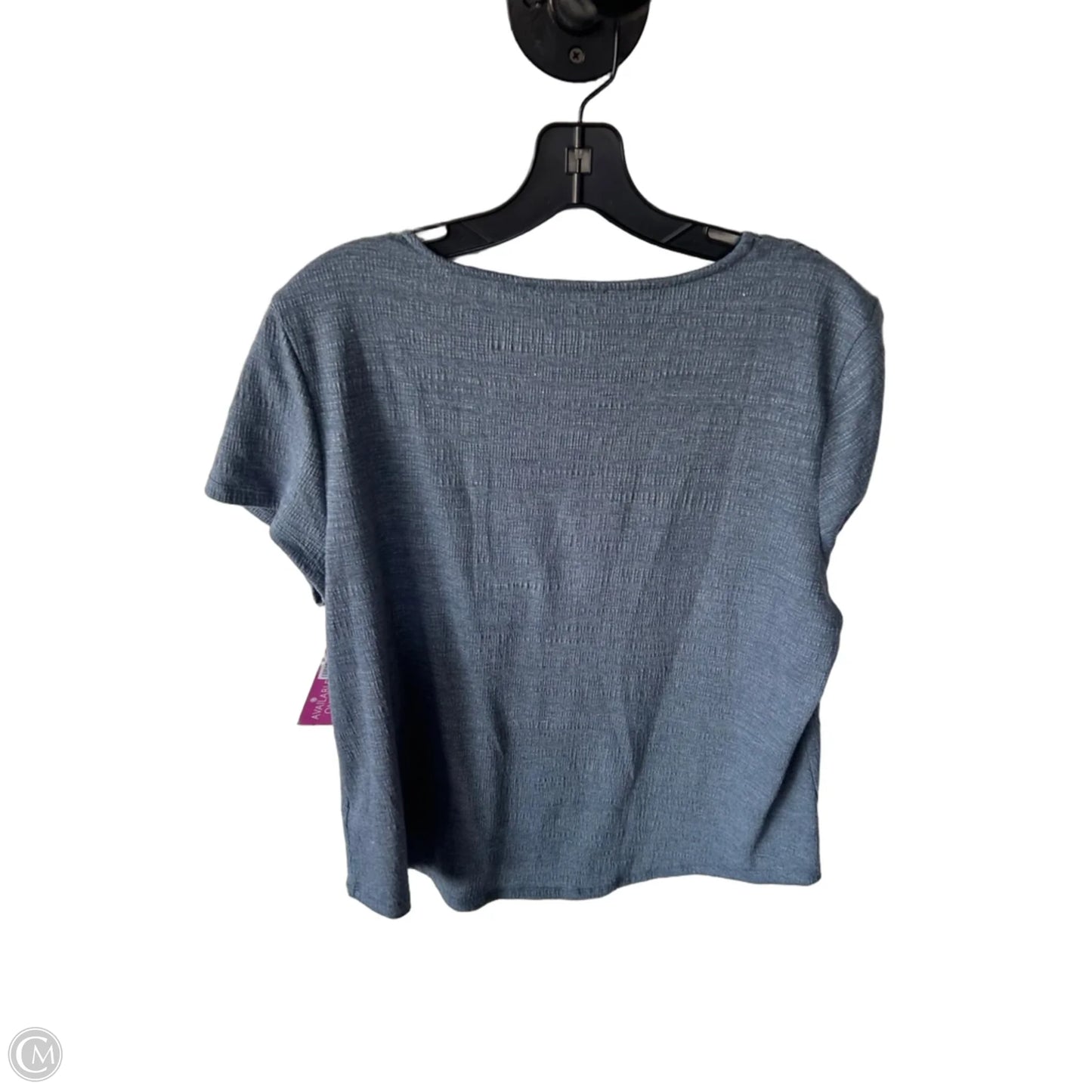 Top Short Sleeve By Cable And Gauge In Blue, Size: L