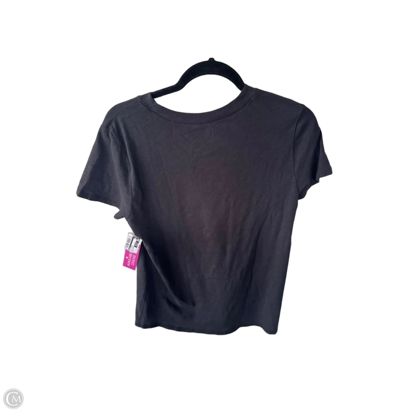 Top Short Sleeve Basic By Loft In Grey & White, Size: M