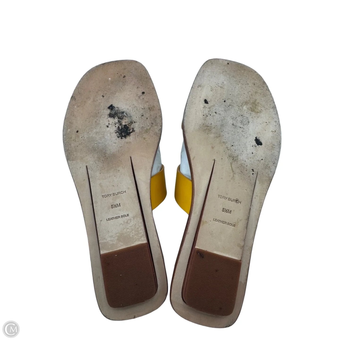 Sandals Designer By Tory Burch In Yellow, Size: 5.5