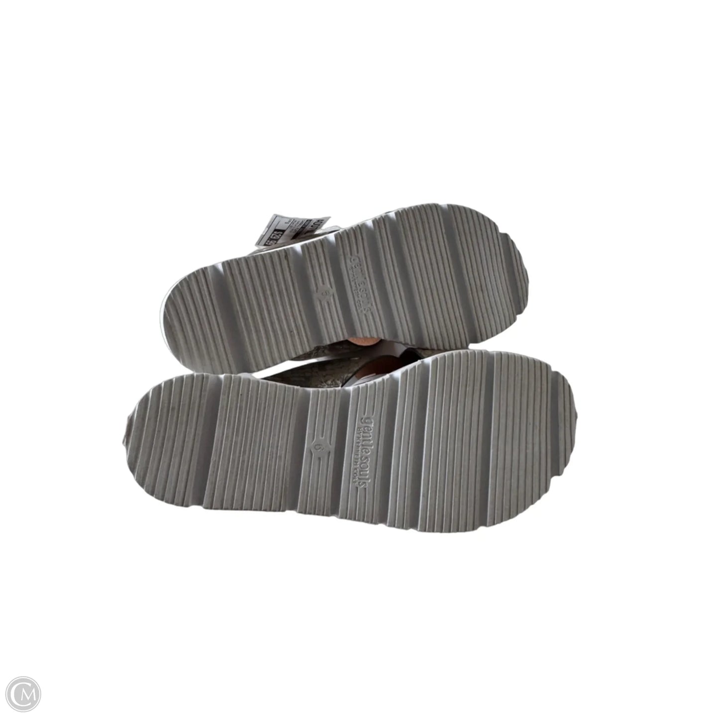 Sandals Flats By Gentle Souls In Snakeskin Print, Size: 6