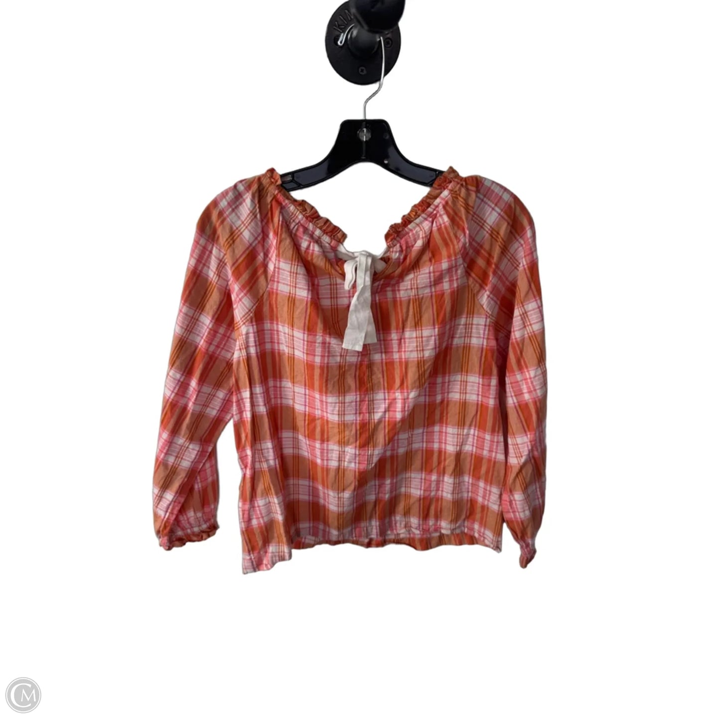 Blouse Long Sleeve By J. Crew In Orange & Pink, Size: Xs