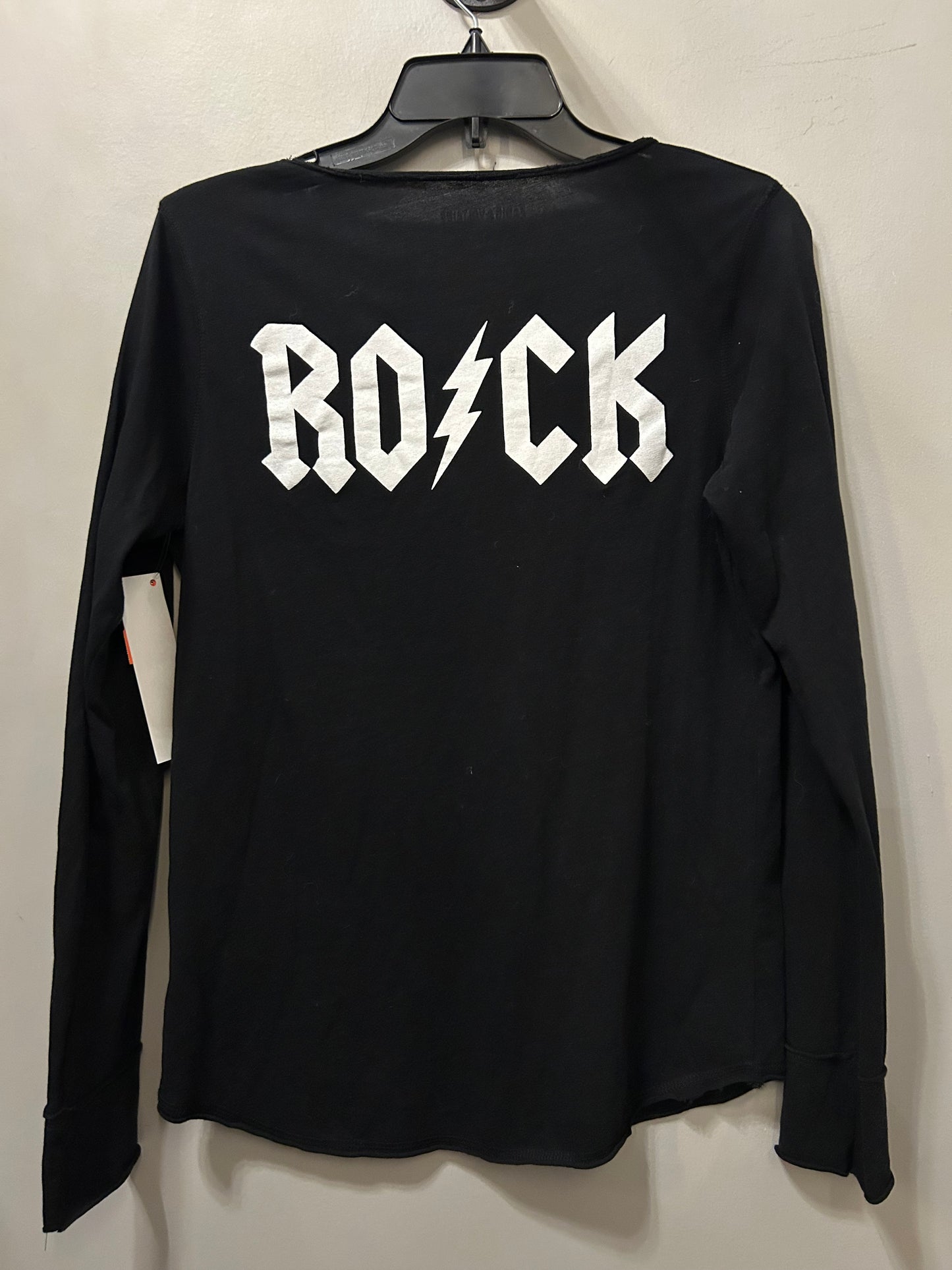 Top Long Sleeve By Zadig And Voltaire In Black & White, Size: L