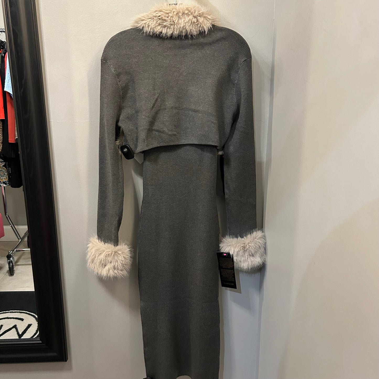 Dress Set 2pc By Bebe In Grey, Size: L