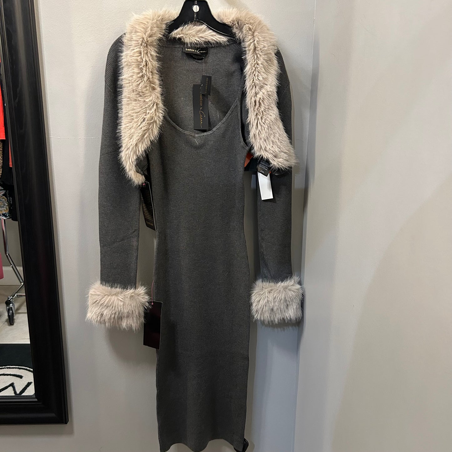 Dress Set 2pc By Bebe In Grey, Size: L