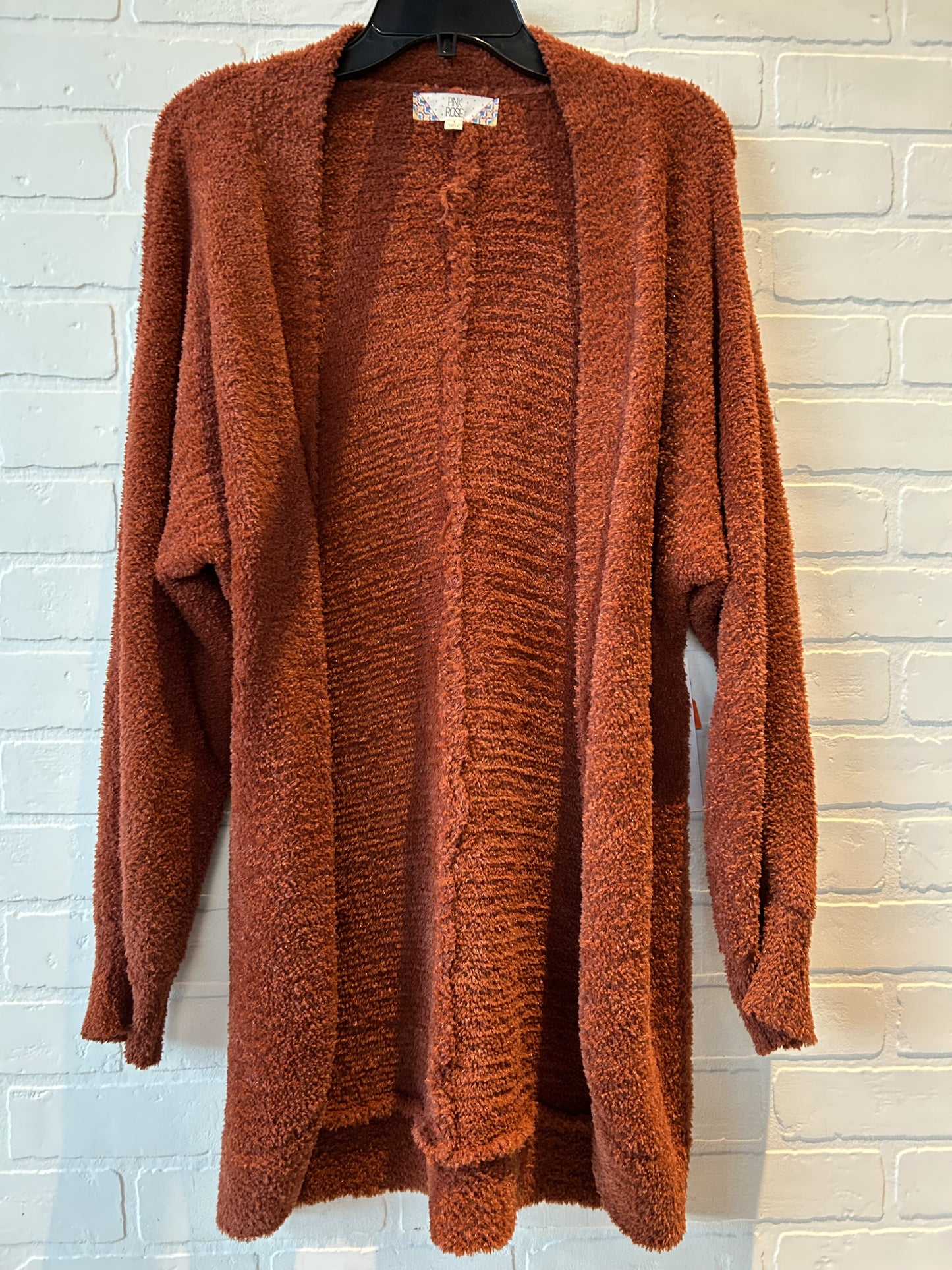Sweater Cardigan By Pink Rose Size: L