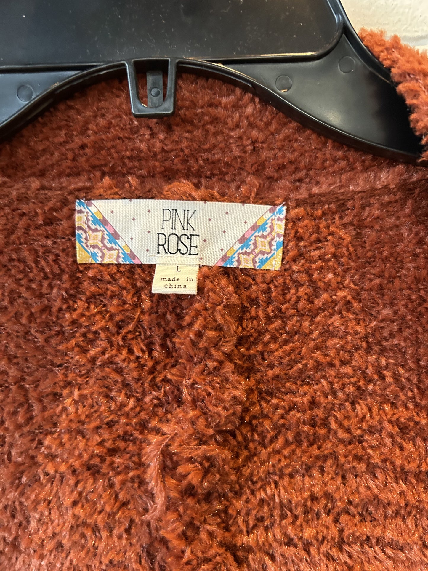 Sweater Cardigan By Pink Rose Size: L