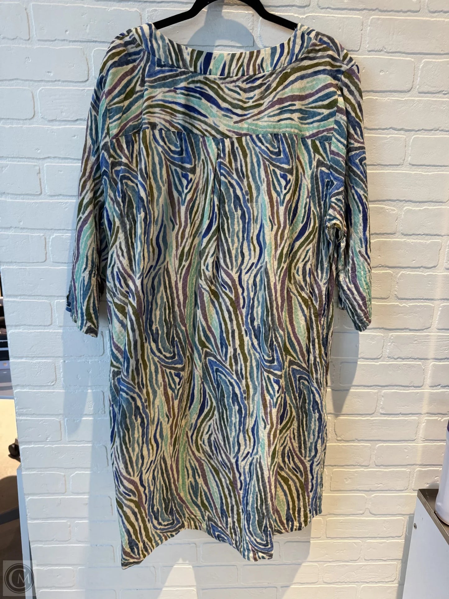 Dress Casual Short By Soft Surroundings In Blue & Green, Size: 3x