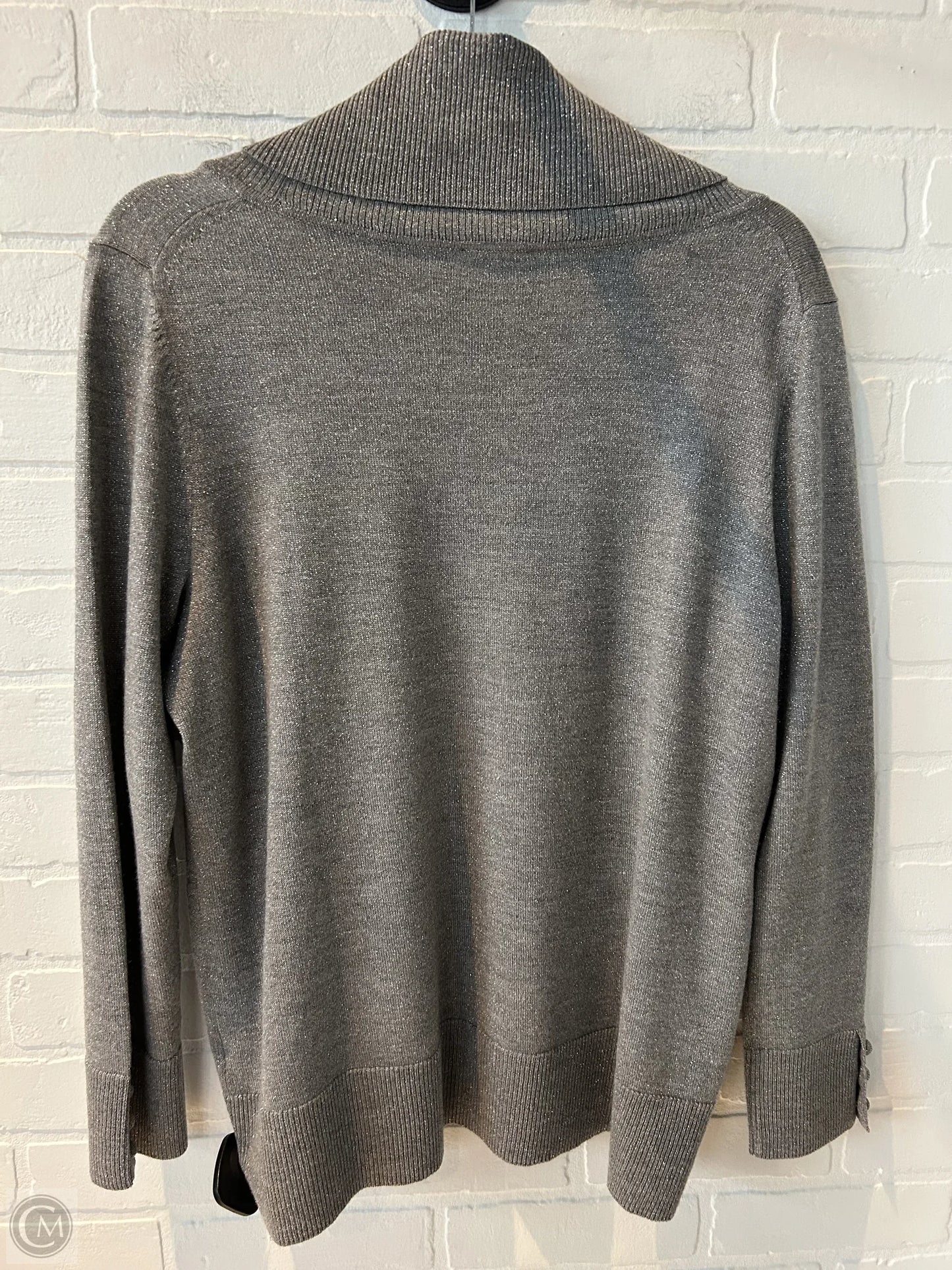 Sweater By Talbots In Grey, Size: 1x