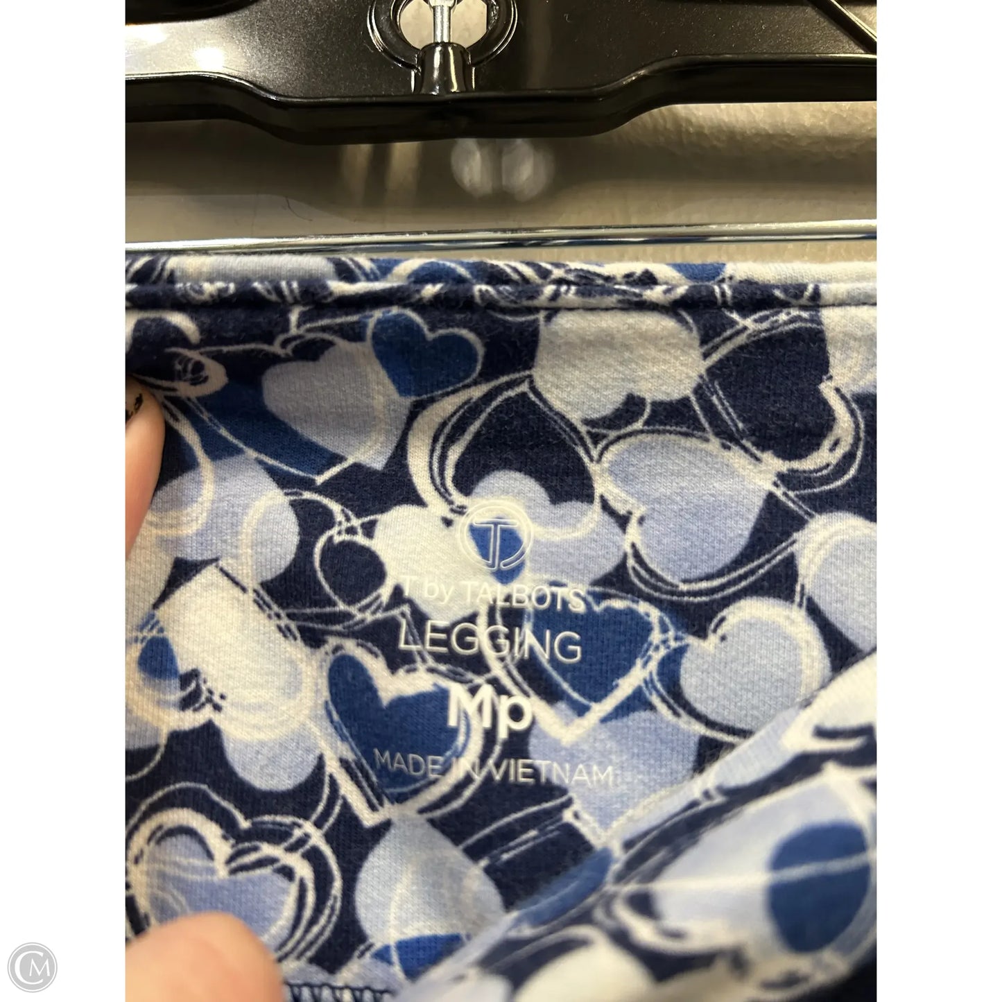 Athletic Leggings By Talbots In Blue & White, Size: 8p