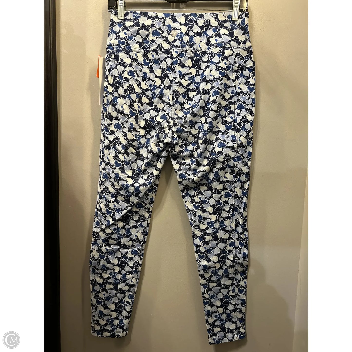 Athletic Leggings By Talbots In Blue & White, Size: 8p