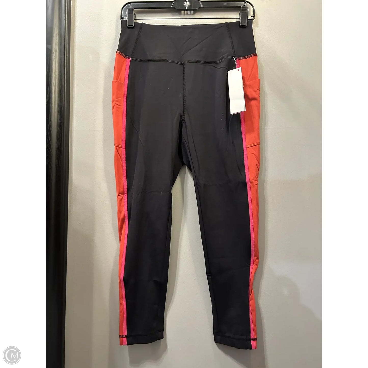 Athletic Leggings By Talbots In Black & Pink, Size: 8p