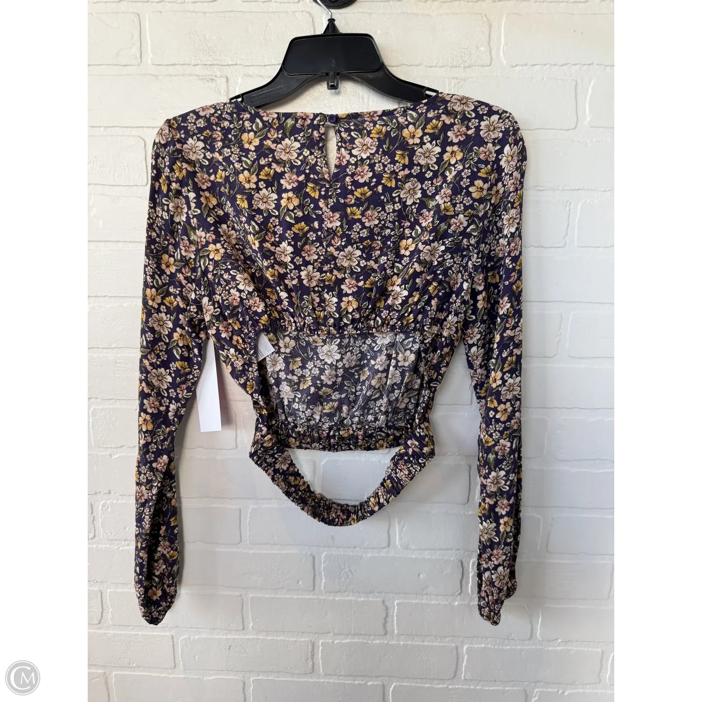 Top Long Sleeve By Elodie In Purple & Yellow, Size: Xs