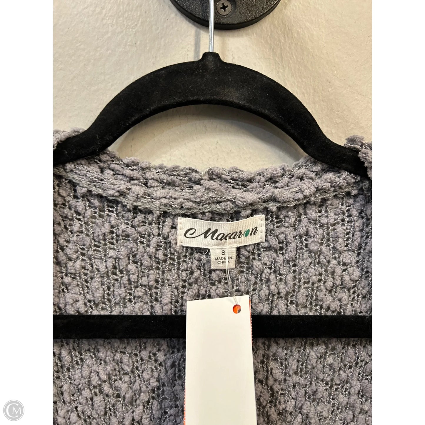 Sweater Cardigan By macaron In Grey, Size: S