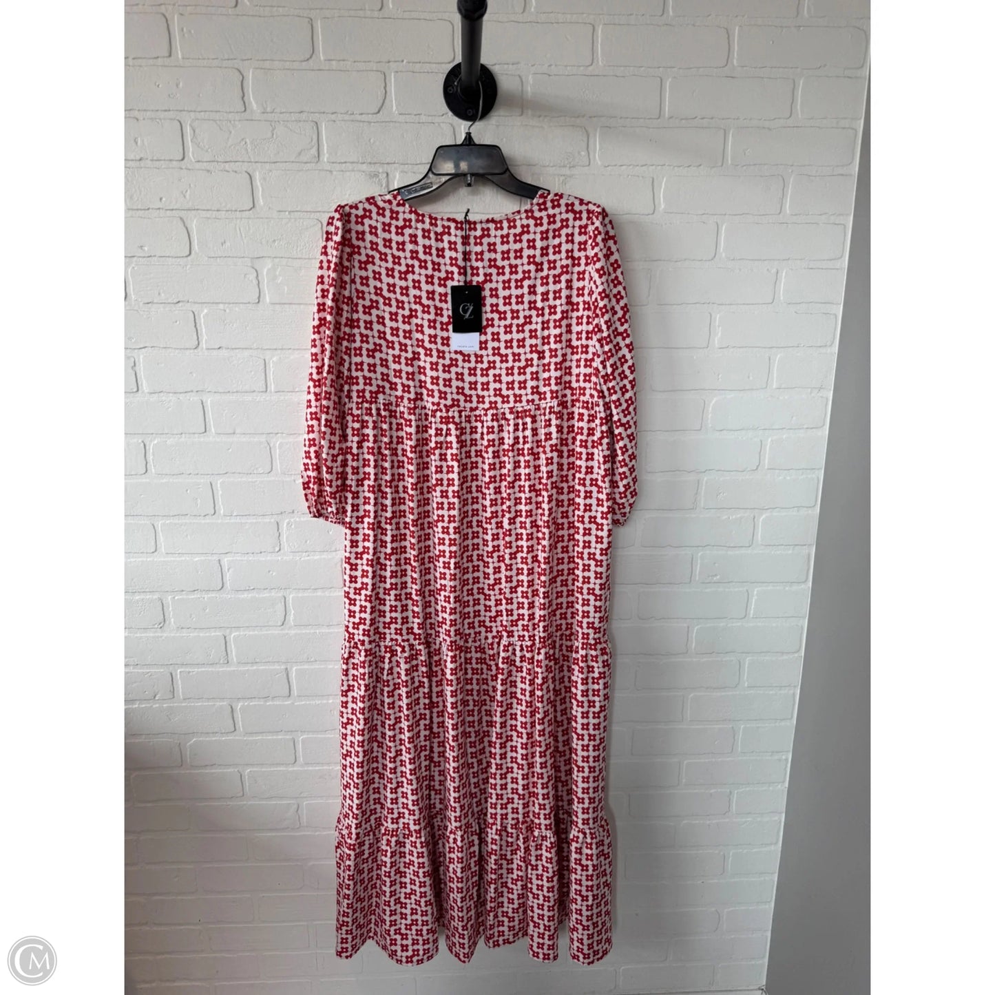 Dress Casual Maxi By collection by cezele In Red & White, Size: S