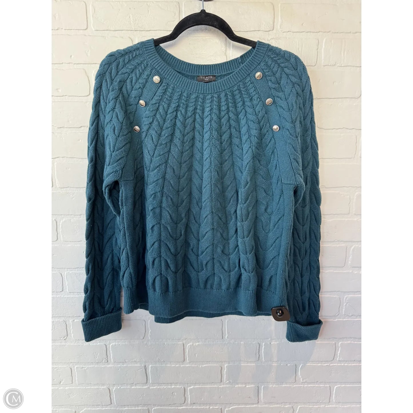 Sweater By Talbots In Teal, Size: Xlp