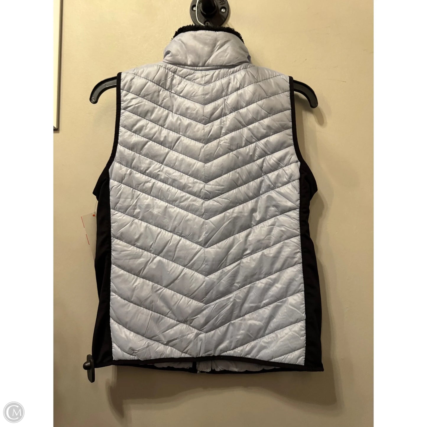 Vest Puffer & Quilted By Workshop In Black & Blue, Size: S