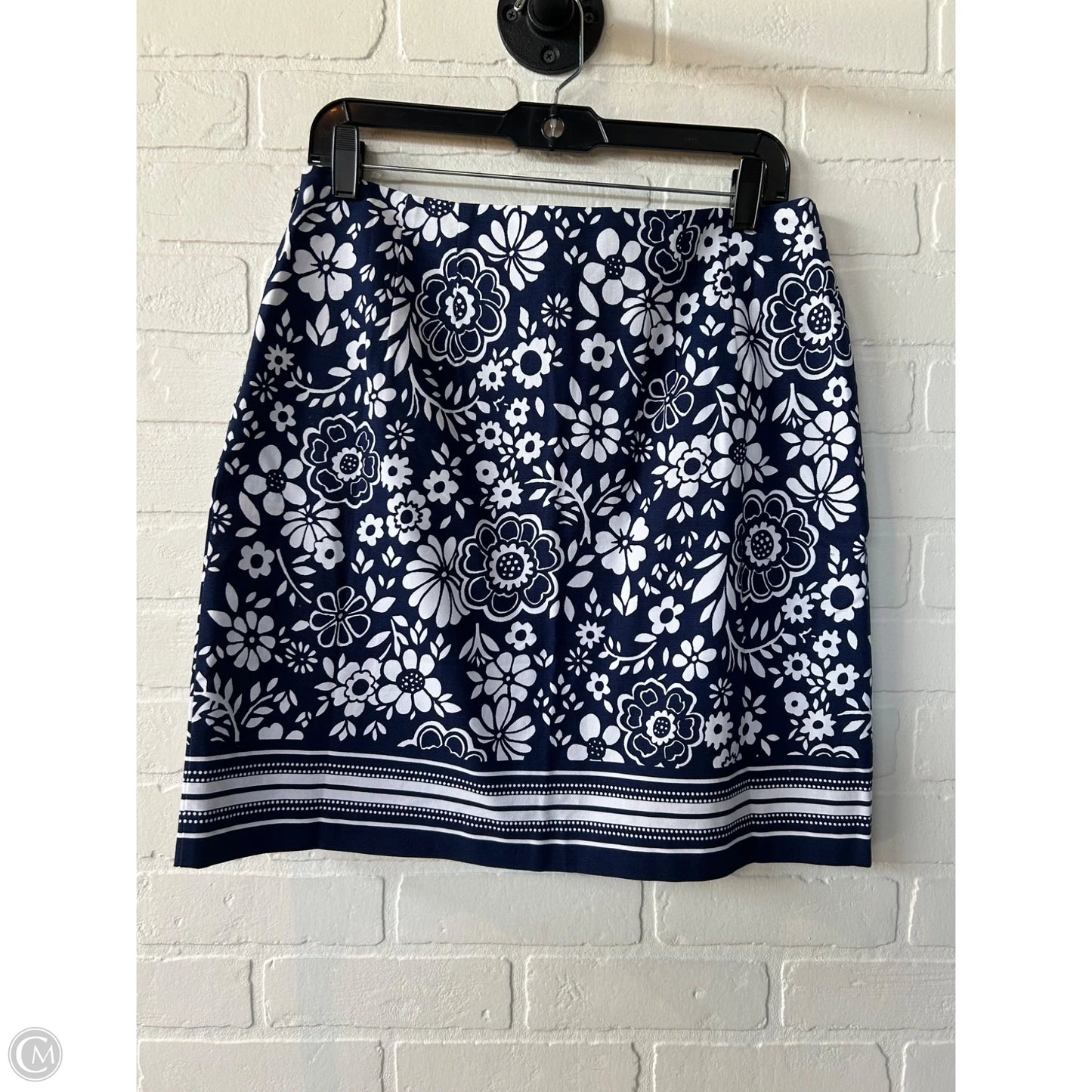 Skirt Mini & Short By Talbots In Blue & White, Size: 10p