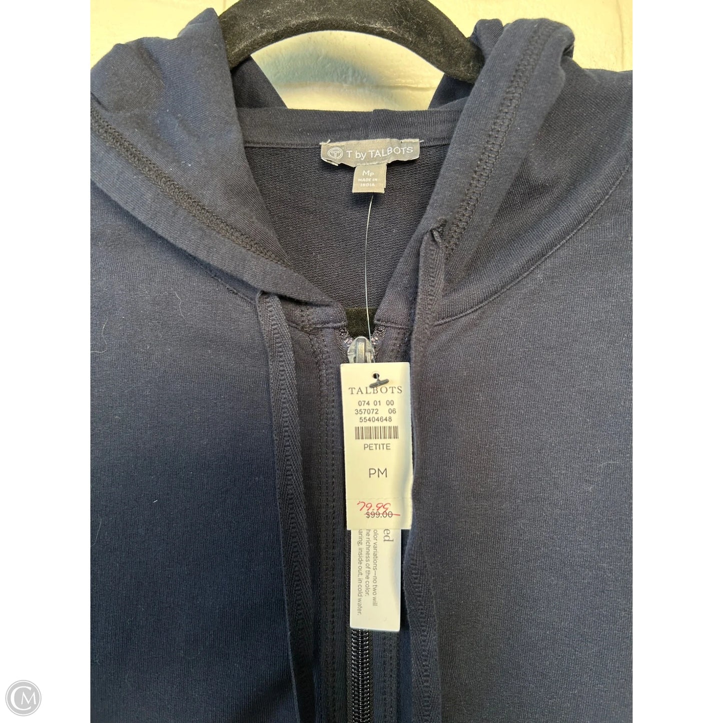 Sweatshirt Hoodie By Talbots In Blue, Size: Mp