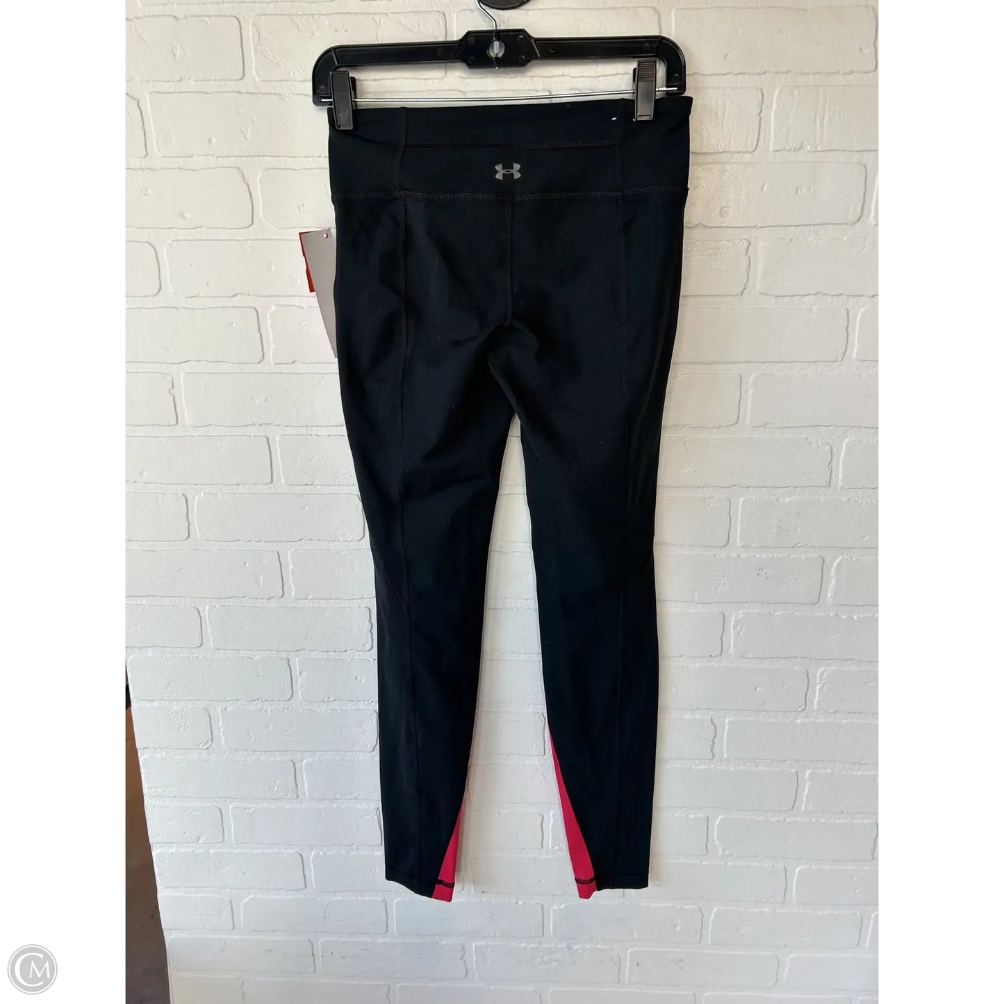 Athletic Leggings By Under Armour In Black & Pink, Size: 4