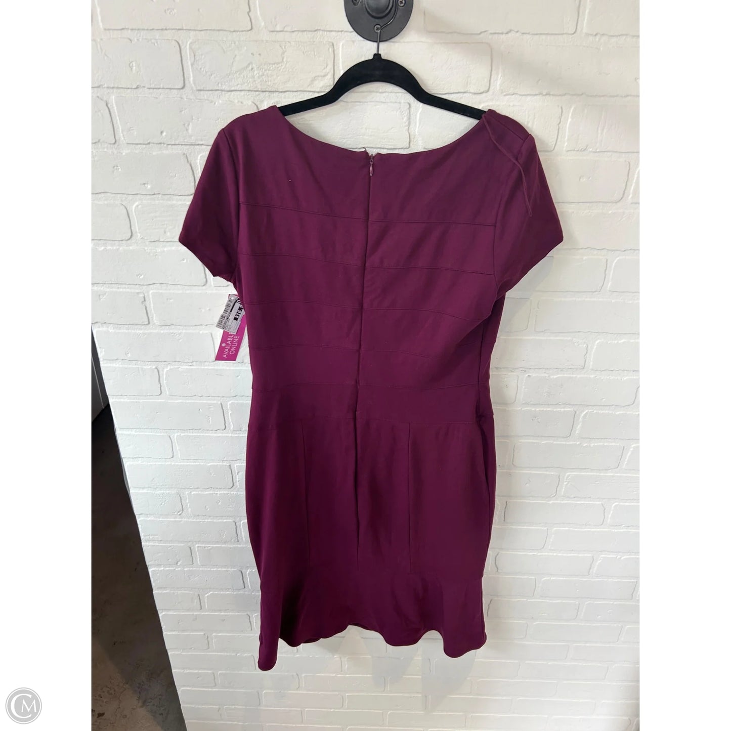 Dress Work By Adrianna Papell In Purple, Size: L