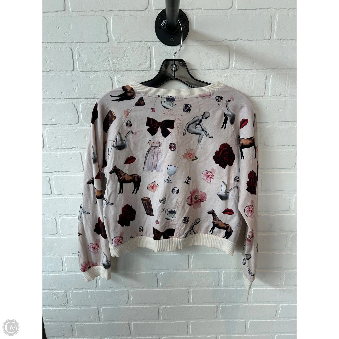 Top Long Sleeve By Clothes Mentor In Tan, Size: M