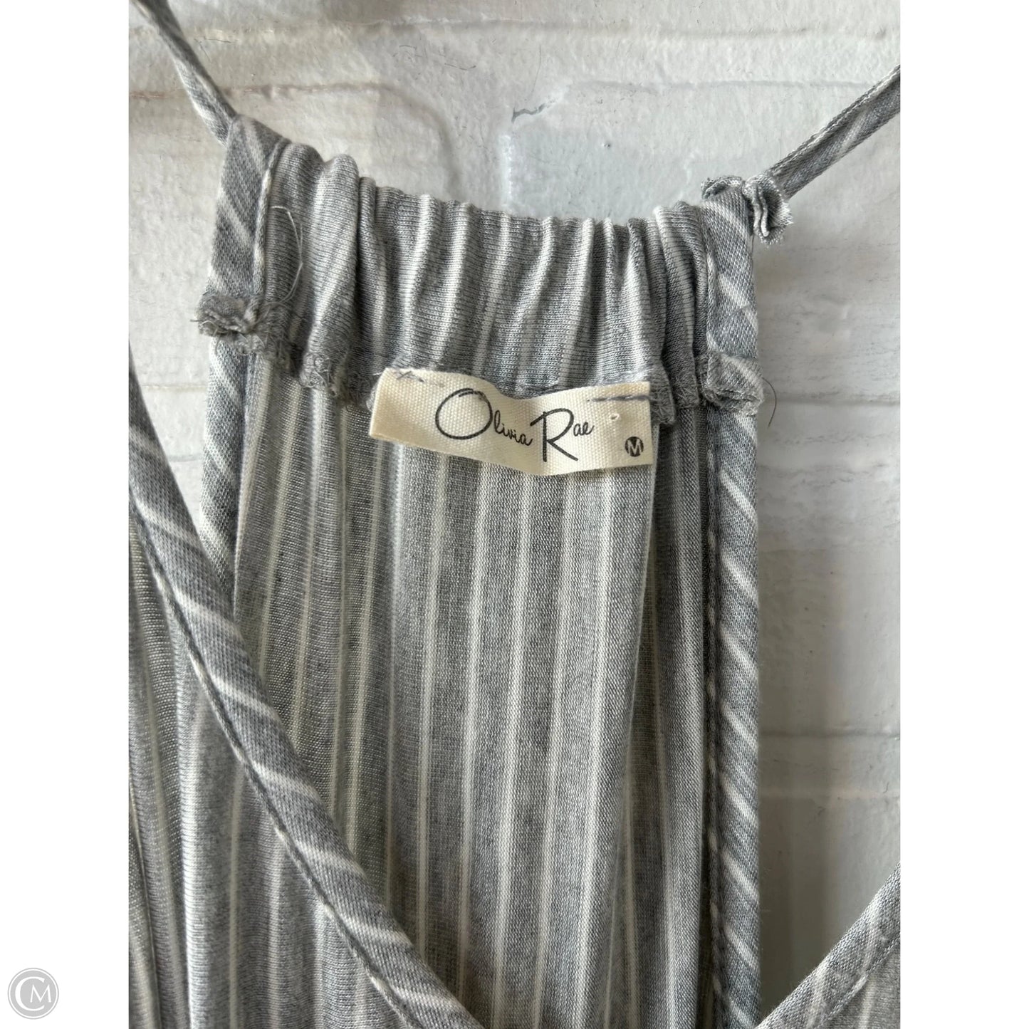 Dress Casual Maxi By olivia rae In Grey & White, Size: M
