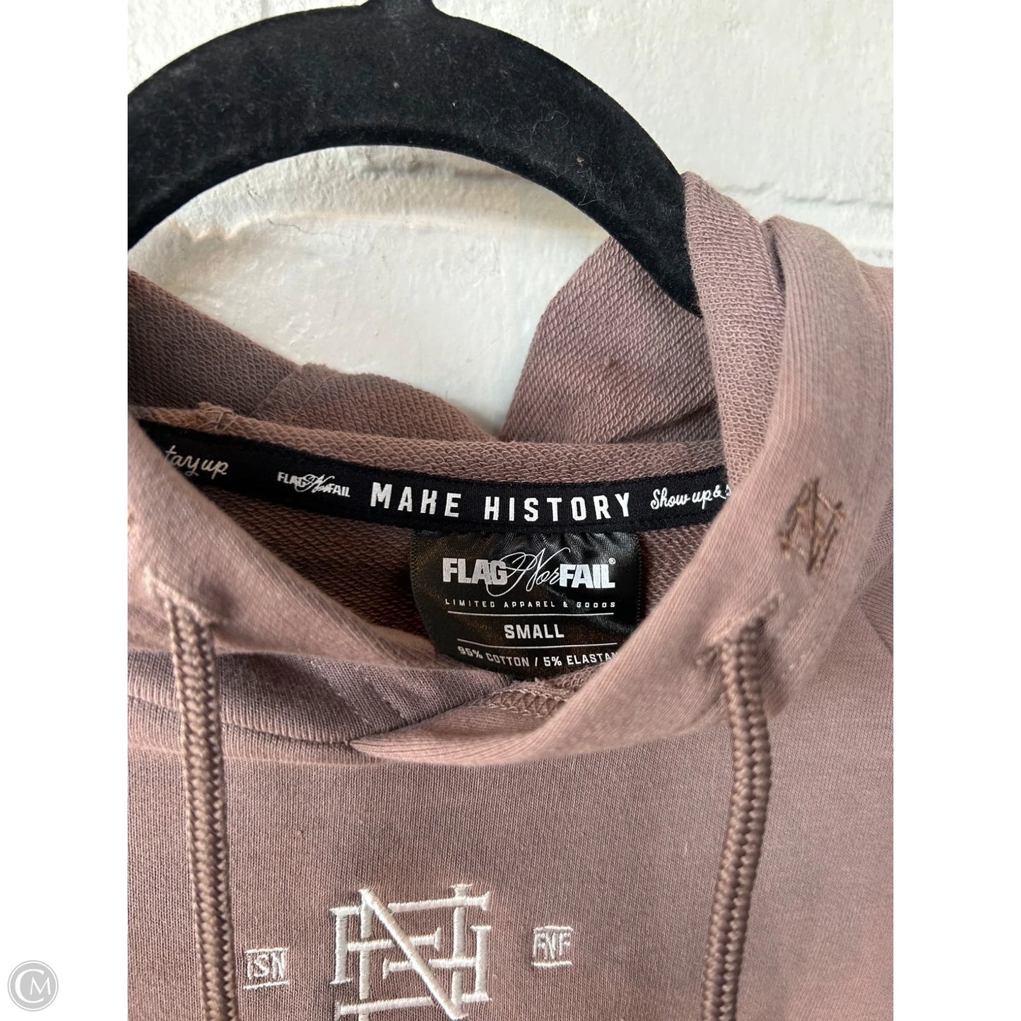 Sweatshirt Hoodie By flag nor fail In Brown, Size: S