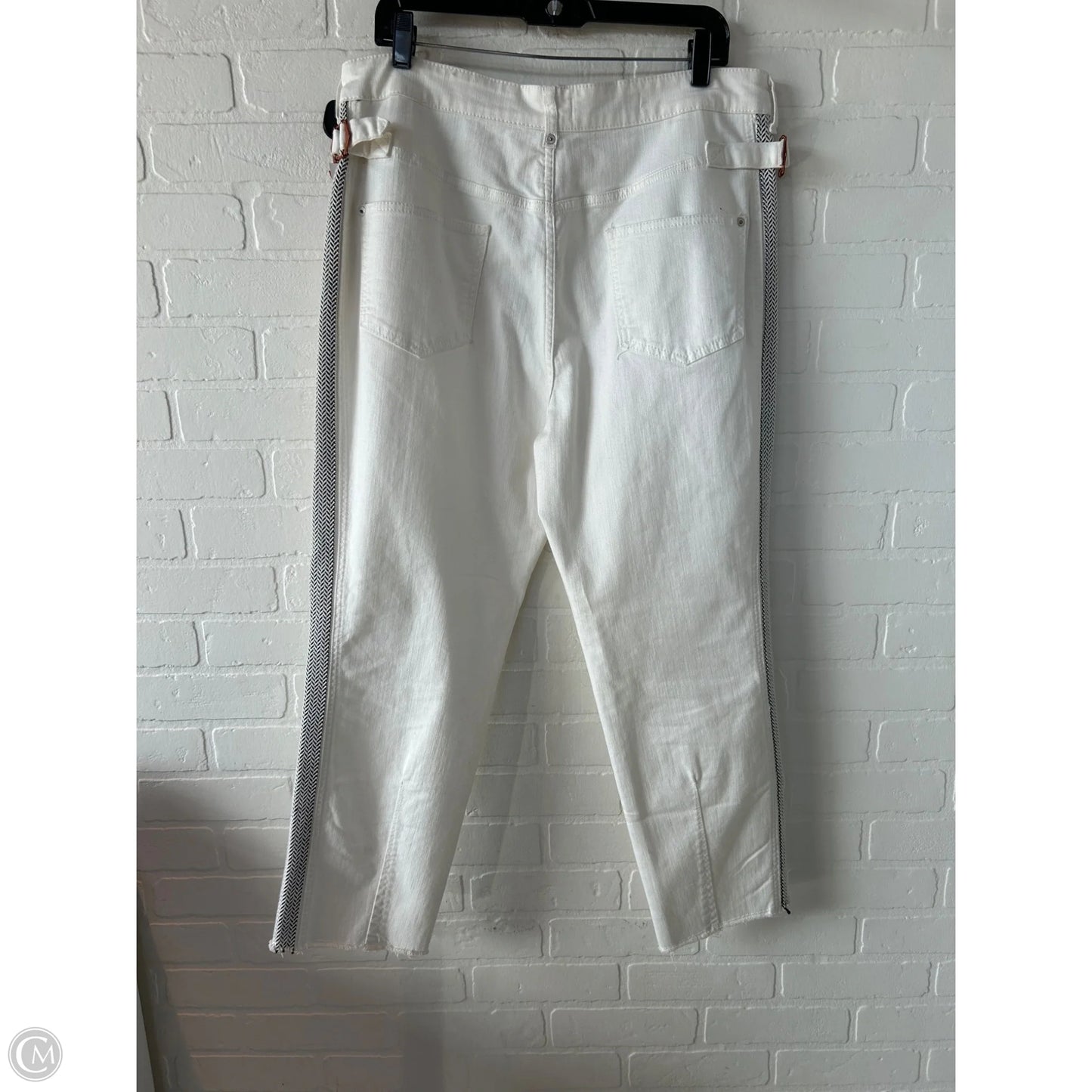 Jeans Straight By Pilcro In White Denim, Size: 14