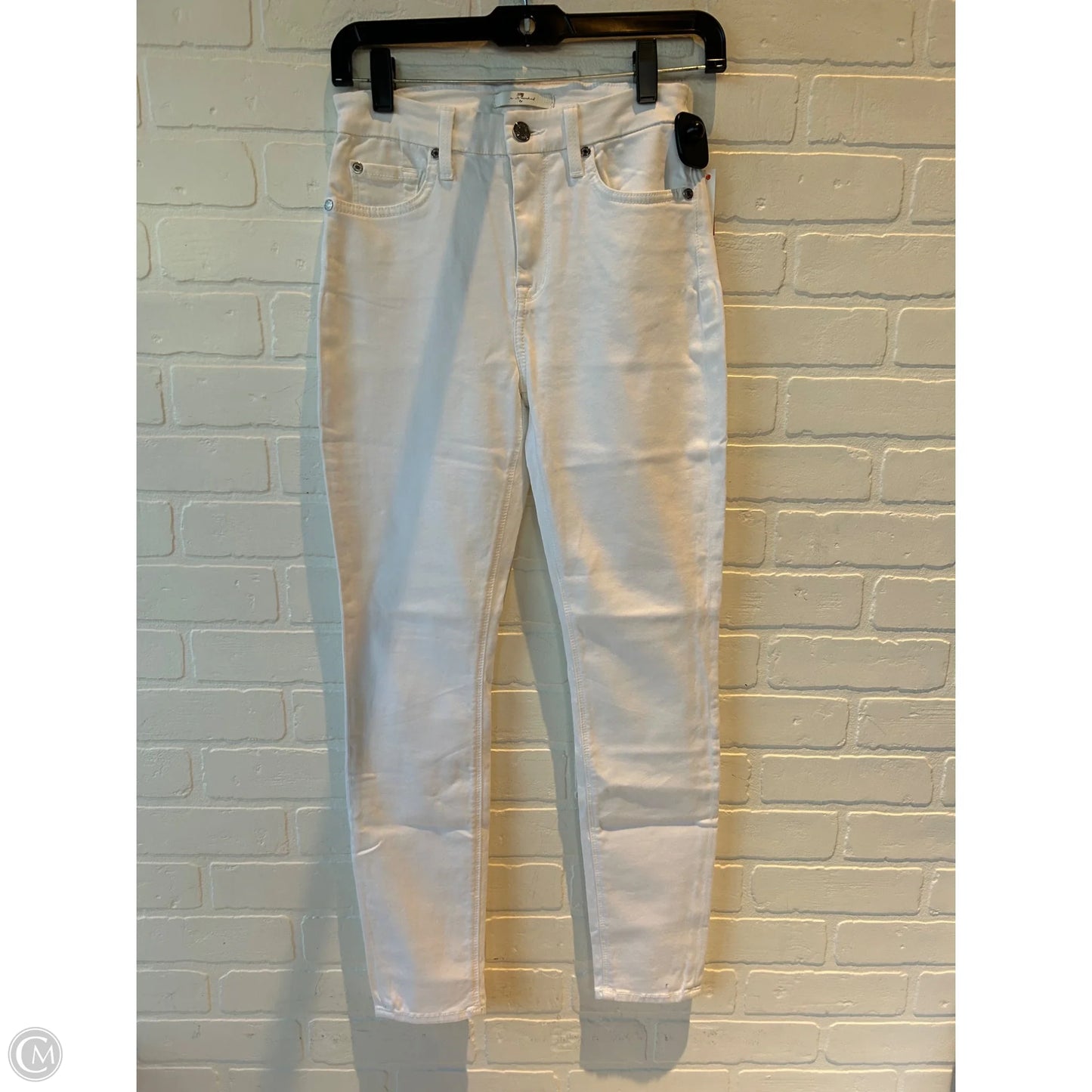 Jeans Skinny By 7 For All Mankind In White Denim, Size: 2