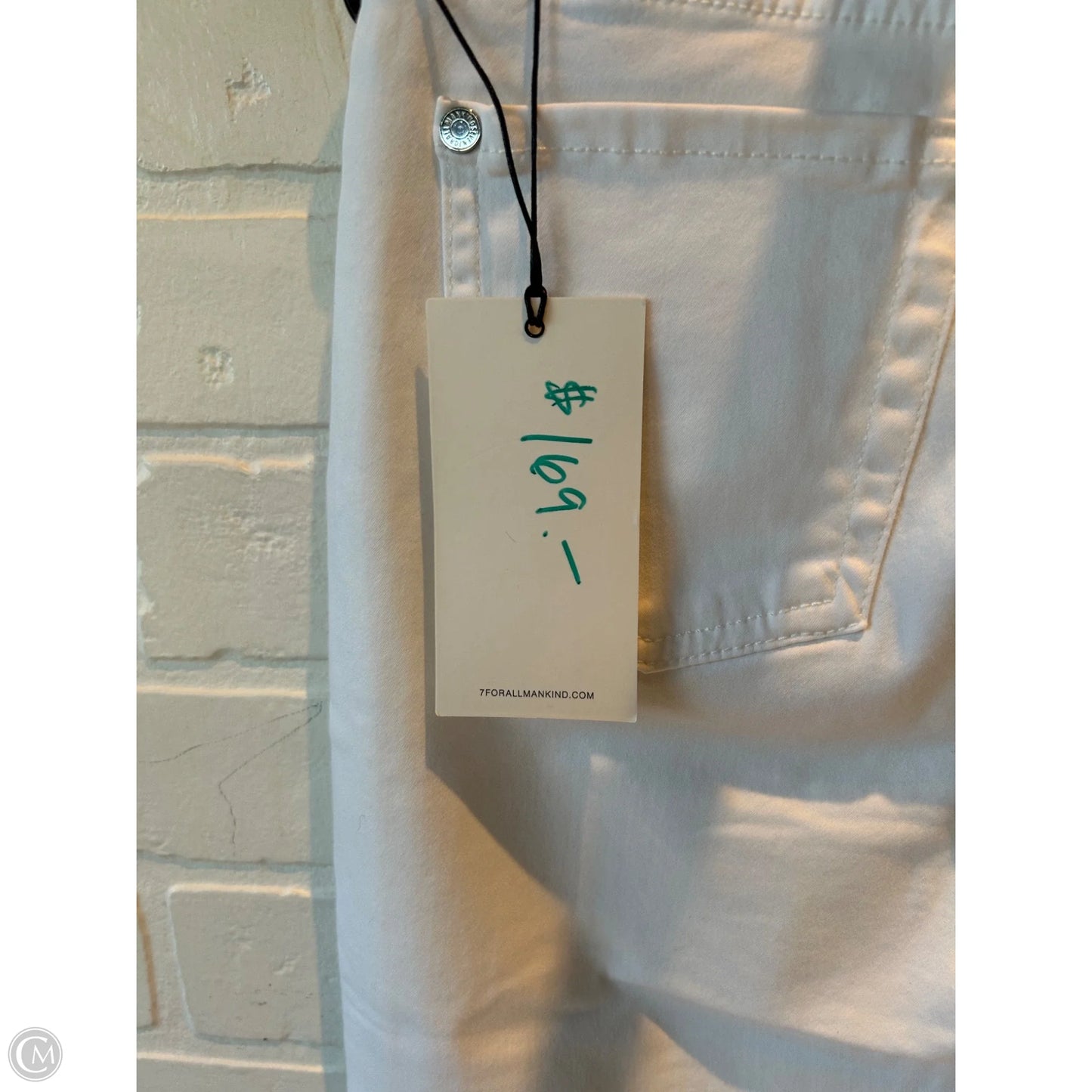 Jeans Skinny By 7 For All Mankind In White Denim, Size: 2