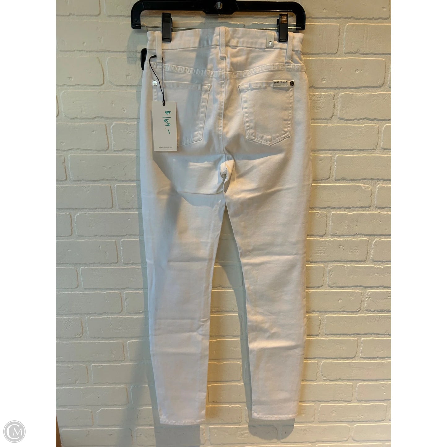 Jeans Skinny By 7 For All Mankind In White Denim, Size: 2