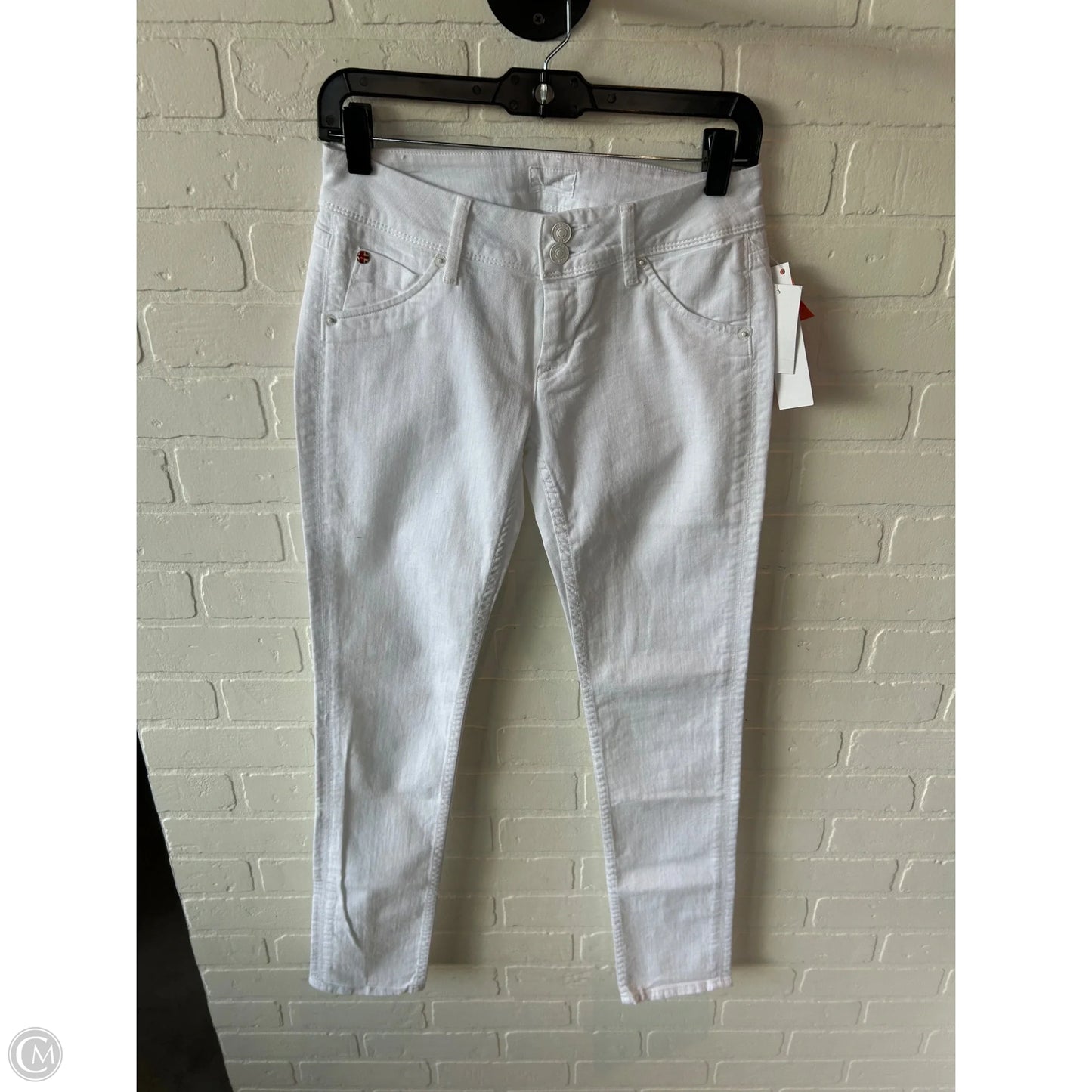 Jeans Skinny By Hudson In White Denim, Size: 2