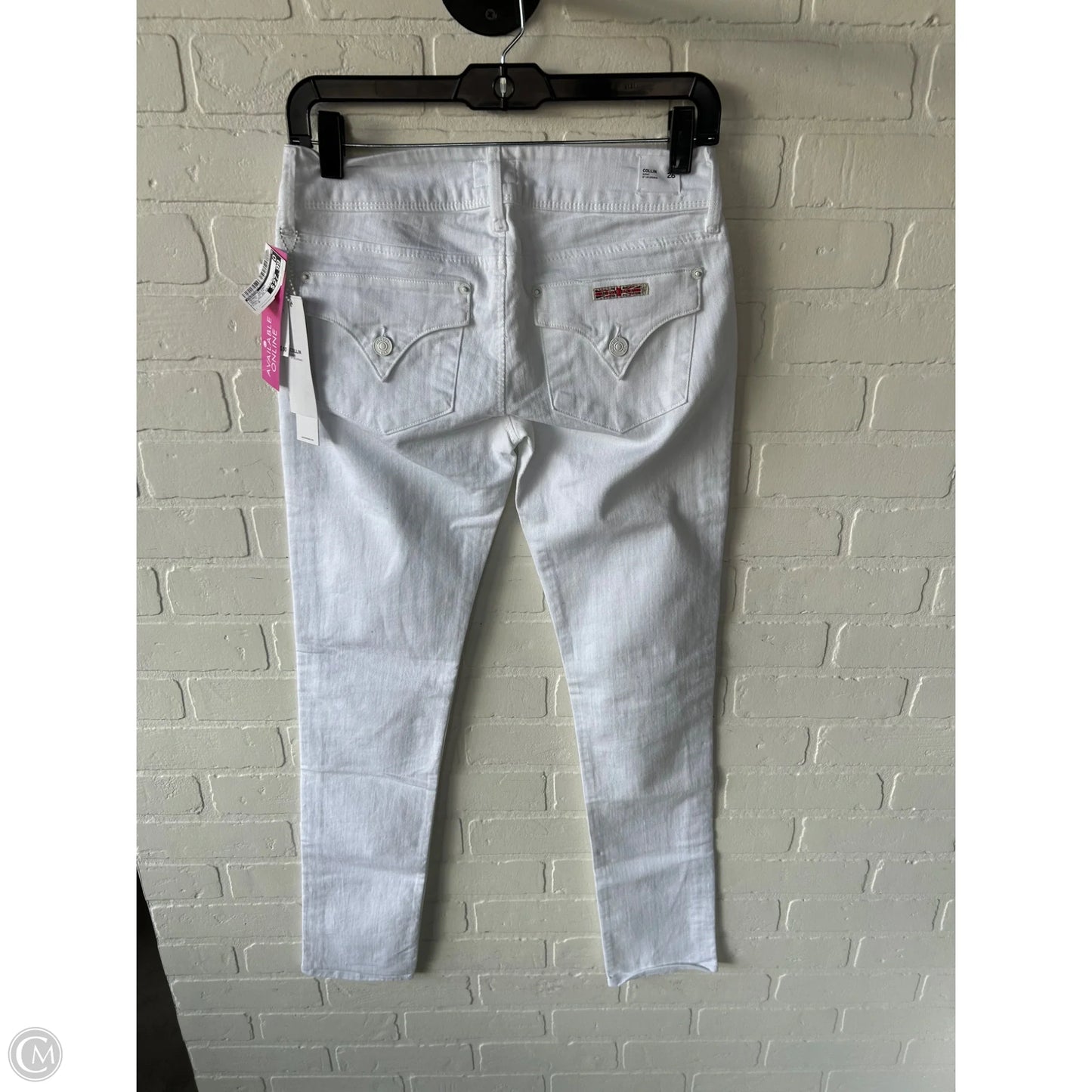 Jeans Skinny By Hudson In White Denim, Size: 2