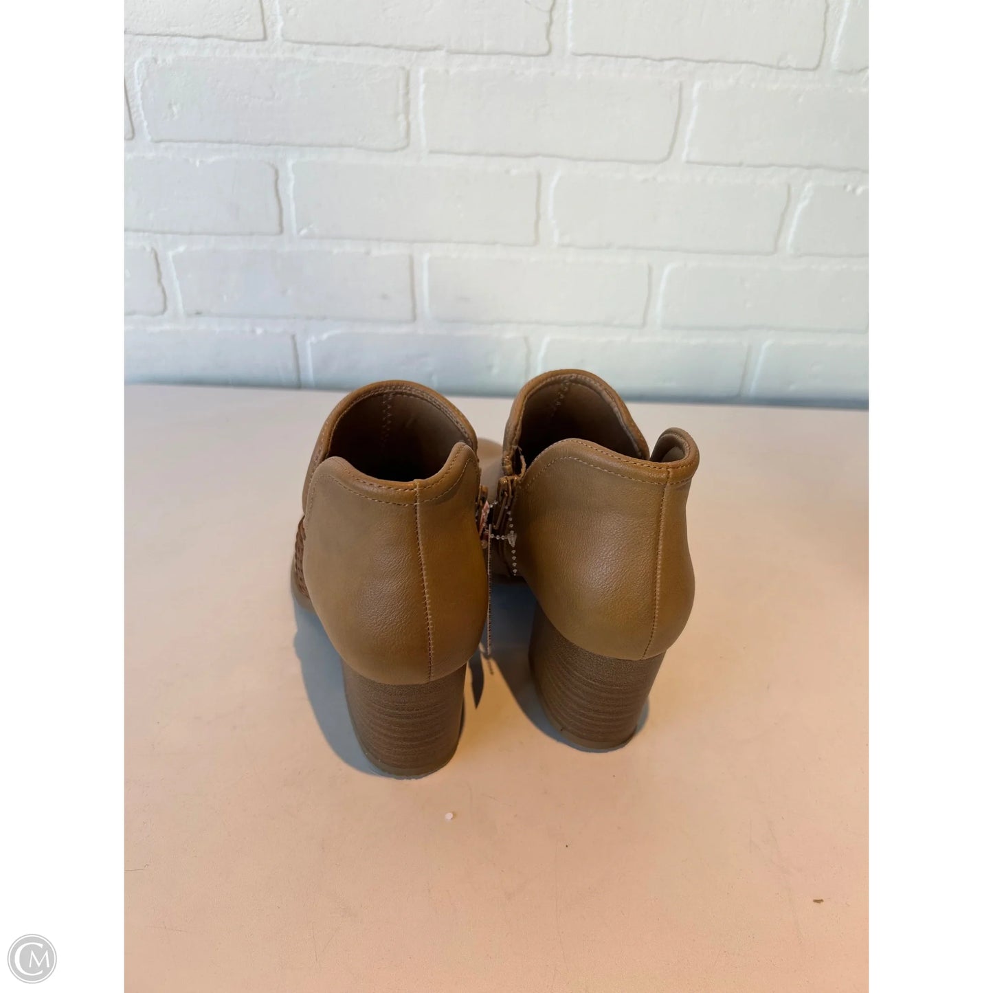 Boots Ankle Heels By Bare Traps In Tan, Size: 6