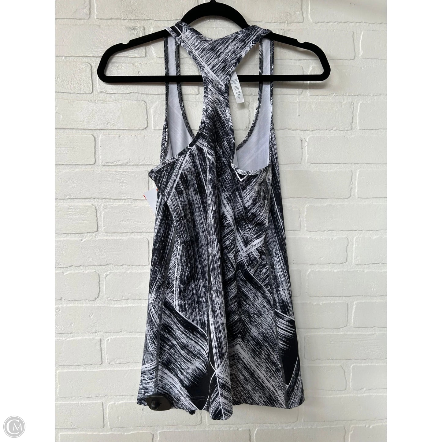 Athletic Tank Top By Lululemon In Black & White, Size: M