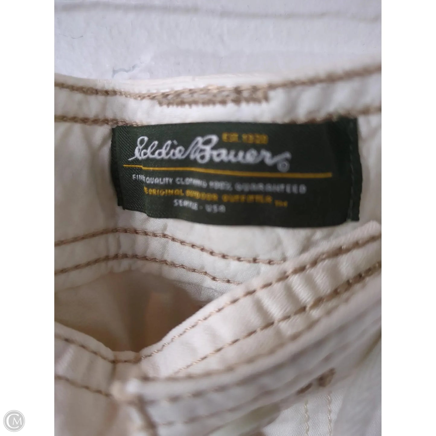 Shorts By Eddie Bauer In Cream, Size: 14l